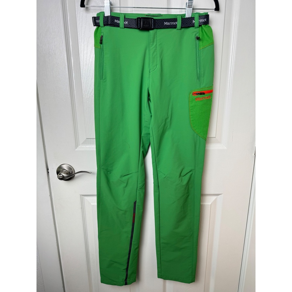Marmot Pants Women S Lime Green Hiking Technical Outdoor Belted